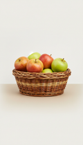 Wicker Basket of Fresh Apples